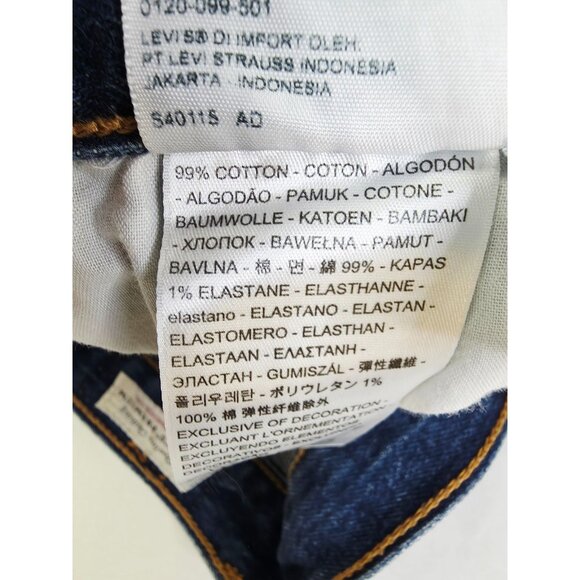 Levis Premium Size 26X29 Womens Wedgie Button Fly Blue Denim 5 Pocket Logo Jeans - Picture 9 of 15